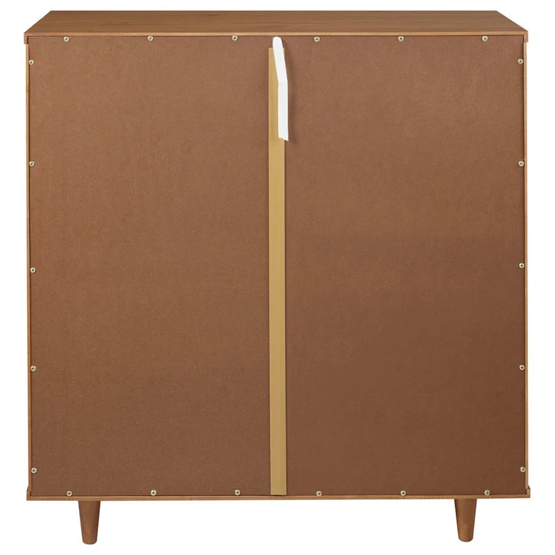 Walker Edison Henry 30" Solid Wood Detailed Door Accent Cabinet, Caramel 6 Walker Edison Henry 30" Solid Wood Detailed Door Accent Cabinet, Caramel - Image 6