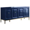 Best Master Furniture Sujay 66" Lacquer With Gold Accents Sideboard, Blue