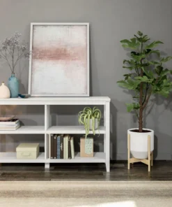 NewRidge Home Goods Edenton Wood Low Bookshelf - Console Table With 2 Shelves -Palace-shop 26c176db010102e4 1212 w800 h800 b0 p0