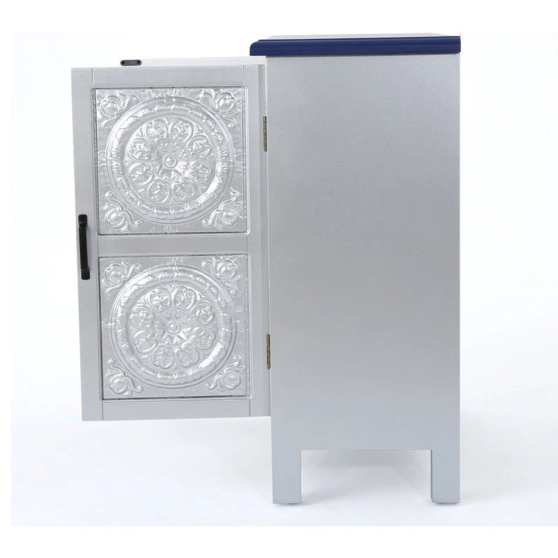 GDFStudio GDF Studio Aliana Shabby Painted Accent Cabinet, Silver/Navy Blue 8 GDFStudio GDF Studio Aliana Shabby Painted Accent Cabinet, Silver/Navy Blue - Image 8
