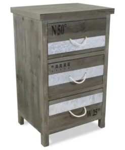 Cheungs 3-Drawer Rope Handle Wooden Cabinet