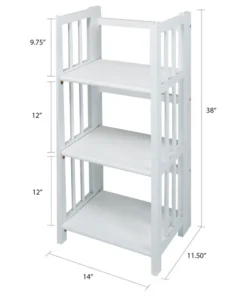 Casual Home 3-Shelf Folding Bookcase 14" Wide, White -Palace-shop 2a31f7e808f90ba0 7861 w800 h800 b1 p0