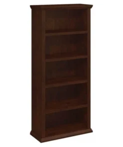 Bush Business Furniture Yorktown 5 Shelf Tall Bookcase In Antique Cherry - Engineered Wood