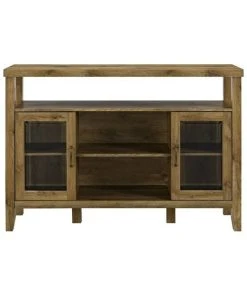 Pemberly Row 52" Wood Console High Boy Buffet In Barnwood