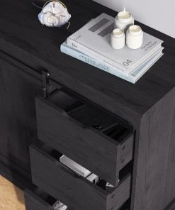 Belleze Buffet Table With Sliding Barn Door, Three Drawers & Two Shelves, Rustic Gray 10 Belleze Buffet Table With Sliding Barn Door, Three Drawers & Two Shelves, Rustic Gray -Palace-shop 2bd1f8b202a30d3d 7450 w800 h800 b0 p0