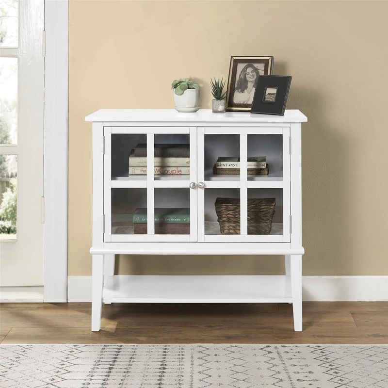 A Design Studio Primrose 2 Door Storage Cabinet, White 3 A Design Studio Primrose 2 Door Storage Cabinet, White - Image 3