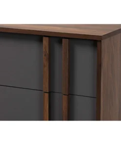 Baxton Studio Naoki Modern Two, Tone Gray Walnut Finished Wood 5, Drawer Bedroom Chest -Palace-shop 2d21198e0ec936bd 9510 w800 h800 b0 p0