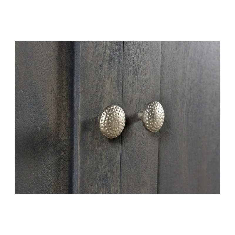 Moti Carmenita 4 Door Sideboard, Gray Finish With Nickle Knob 3 Moti Carmenita 4 Door Sideboard, Gray Finish With Nickle Knob - Image 3