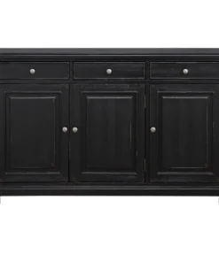 Coast To Coast Imports, LLC Raven Black Rub 3 Door 3 Drawer Credenza -Palace-shop 2fc123140e9e211a 6493 w800 h800 b1 p0