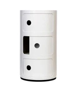 Componibili Small Round Storage Modules By Kartell, White