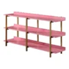 Furniture Of America E-Commerce By Enitial Lab Furniture Of America Teviot Contemporary Wood 3-Tier Bookshelf In Antique Pink