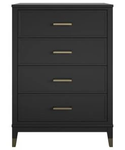 Brimfield & May Westerleigh 4-Drawer Dresser, Black