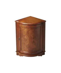 Beaumont Lane Corner Cabinet In Olive Ash Burl