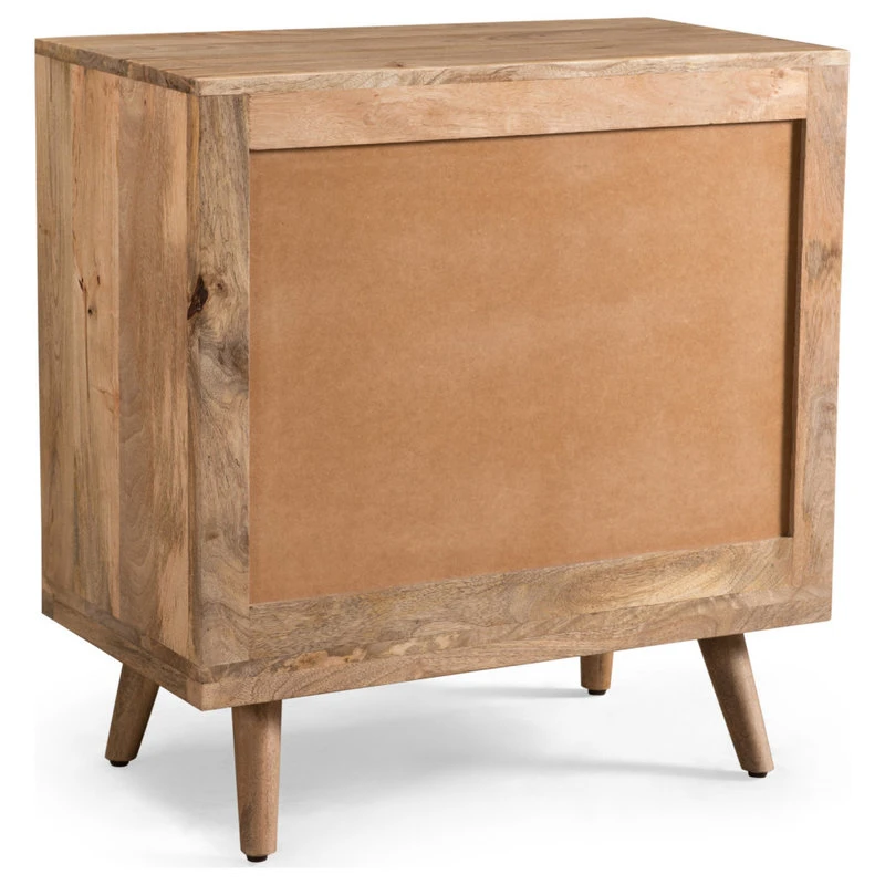 GDFStudio Poppy Mid-Century Modern Handcrafted Mango Wood 3 Drawer Chest 5 GDFStudio Poppy Mid-Century Modern Handcrafted Mango Wood 3 Drawer Chest - Image 5