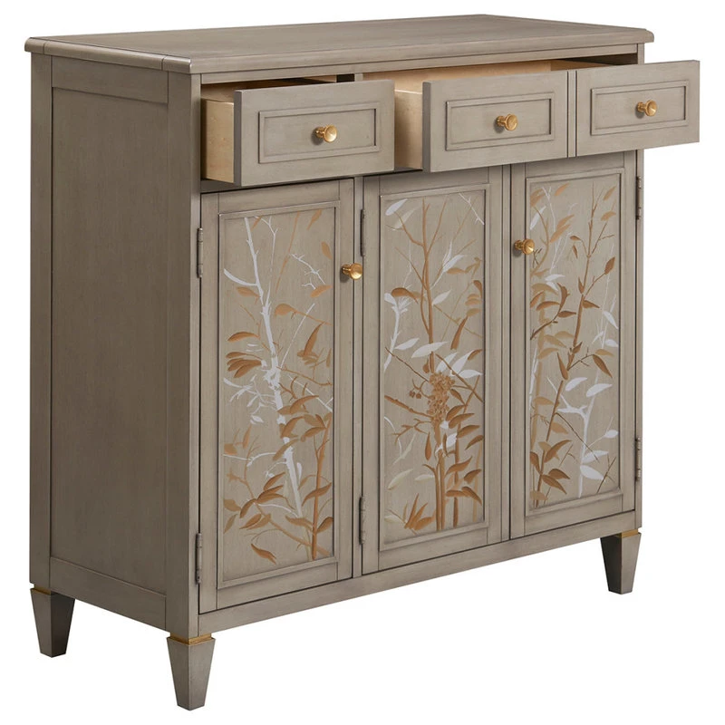 Jennifer Taylor Home Dauphin Handpainted Entryway Storage Cabinet, Gray Cashmere 3 Jennifer Taylor Home Dauphin Handpainted Entryway Storage Cabinet, Gray Cashmere - Image 3