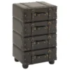 Urban Designs, Casa Cortes Urban Designs Hamilton Wood And Leather Side Chest