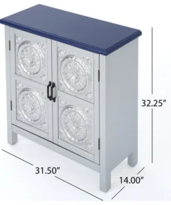 GDFStudio GDF Studio Aliana Shabby Painted Accent Cabinet, Silver/Navy Blue 14 GDFStudio GDF Studio Aliana Shabby Painted Accent Cabinet, Silver/Navy Blue -Palace-shop 345185d501e524d4 7440 w800 h800 b1 p0