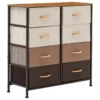 Duhome Elegant Lifestyle 8 Fabric Drawers Steel Frame Double Dresser, Mixed Color