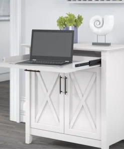 Bush Business Furniture Bush Furniture Key West Secretary Desk With Storage Cabinet In Pure White Oak -Palace-shop 34c131fb005eb92e 5739 w800 h800 b0 p0