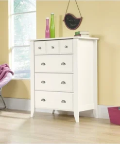 Sauder Shoal Creek 4 Drawer Chest In Soft White