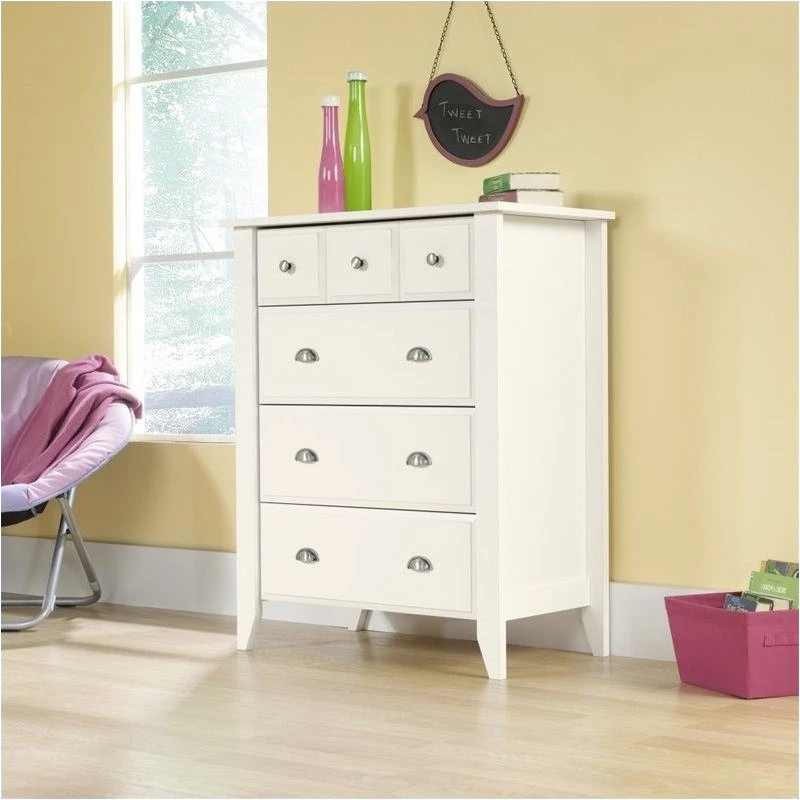 Sauder Shoal Creek 4 Drawer Chest In Soft White 1 Sauder Shoal Creek 4 Drawer Chest In Soft White