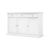 Tvilum Sonoma Scandinavian Engineered Wood Sideboard With 3 Drawers In White