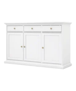Tvilum Sonoma Scandinavian Engineered Wood Sideboard With 3 Drawers In White