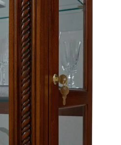 Accentrics Home By Pulaski Furniture Lighted Sliding Door 5 Shelf Curio Cabinet In Cherry Brown By Pulaski Furniture -Palace-shop 3681b90403f81289 9043 w800 h800 b0 p0