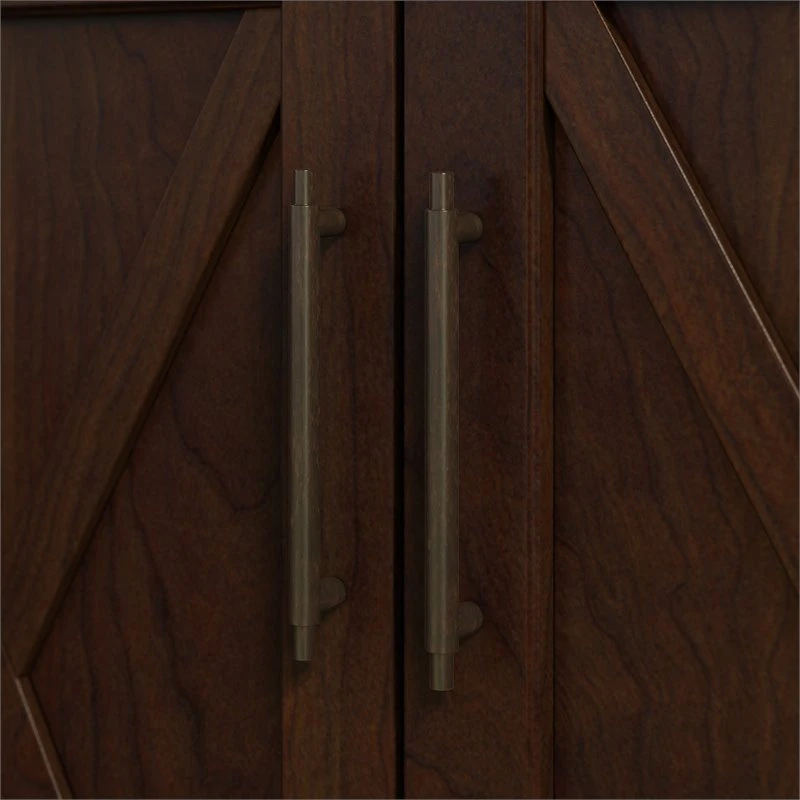 Bush Business Furniture Bush Furniture Key West Secretary Desk With Keyboard Tray & Cabinet In Cherry 5 Bush Business Furniture Bush Furniture Key West Secretary Desk With Keyboard Tray & Cabinet In Cherry - Image 5