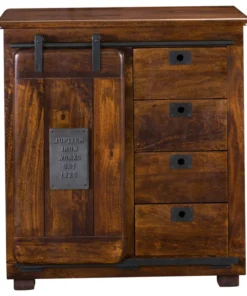 Coast To Coast Imports, LLC Warm Brown Mango 4 Drawer 1 Door Cabinet -Palace-shop 36c1e0290e9e2163 6398 w800 h800 b1 p0