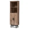 Baxton Studio Arend Two-Tone Oak And Ebony Wood 2-Door Bookcase