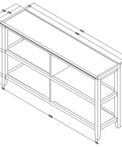 NewRidge Home Goods Edenton Wood Low Bookshelf - Console Table With 2 Shelves -Palace-shop 37311022010102f0 1212 w800 h800 b1 p0