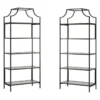 Home Square 2 Piece Bookcase Set In Black
