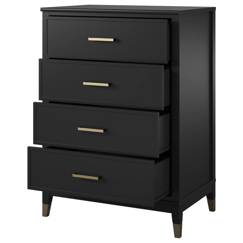 Brimfield & May Westerleigh 4-Drawer Dresser, Black 3 Brimfield & May Westerleigh 4-Drawer Dresser, Black - Image 3