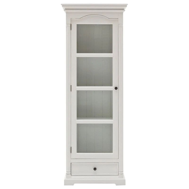 NovaSolo Furniture NovaSolo Provence Curio Cabinet In Pure White 1 NovaSolo Furniture NovaSolo Provence Curio Cabinet In Pure White