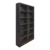 Concepts In Wood Traditional 84" Tall 12-Shelf Double Wide Wood Bookcase In Espresso