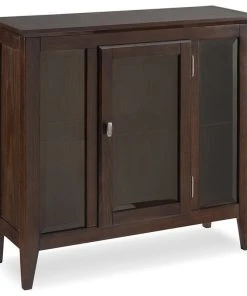 Bowery Hill Curio Cabinet In Chocolate Oak