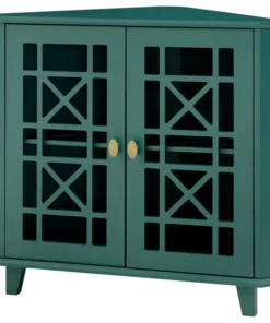 Walker Edison Gwen Fretwork Corner Accent Cabinet - Dark Teal -Palace-shop 3b318f0a0062c0ca 7551 w800 h800 b1 p0