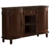 Pilaster Designs Wally Contemporary Sideboard Buffet Storage Console Table, Walnut Wood