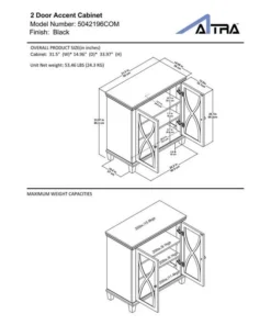 Ameriwood Home Ellington Double Door Accent Cabinet In Black 5 Ameriwood Home Ellington Double Door Accent Cabinet In Black -Palace-shop 3e411696086711e8 0159 w800 h800 b1 p0