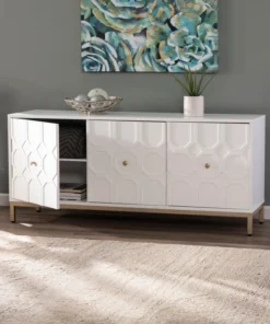 SEI Furniture Grannison Three-Door Accent Cabinet, White -Palace-shop 3ee1630f0dc5946a 3388 w800 h800 b0 p0