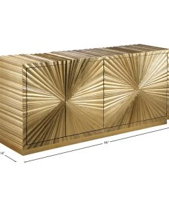 Meridian Furniture Hand Carved Starburst Designed Sideboard / Buffet, Gold Leaf Finish -Palace-shop 3f91f3d702740df6 3221 w800 h800 b1 p0