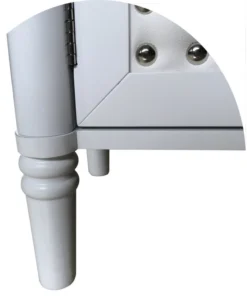 Pilaster Designs Belinda 2 Door Accent Display Cabinet With Storage Shelf, Faux Leather, White -Palace-shop 4091edc30e28c8d3 2193 w800 h800 b1 p0