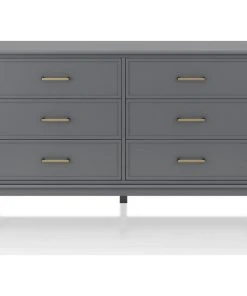 Brimfield & May Westerleigh 6-Drawer Dresser, Graphite Grey