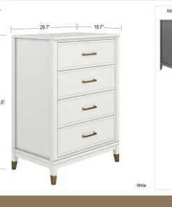 Brimfield & May Westerleigh 4-Drawer Dresser, Black 9 Brimfield & May Westerleigh 4-Drawer Dresser, Black -Palace-shop 411153840ddef407 1184 w800 h800 b0 p0