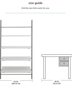 Madeleine Home Inc. Lasalle Ladder Shelf, Black -Palace-shop 4271ce1c032d9bce 8659 w800 h800 b1 p0