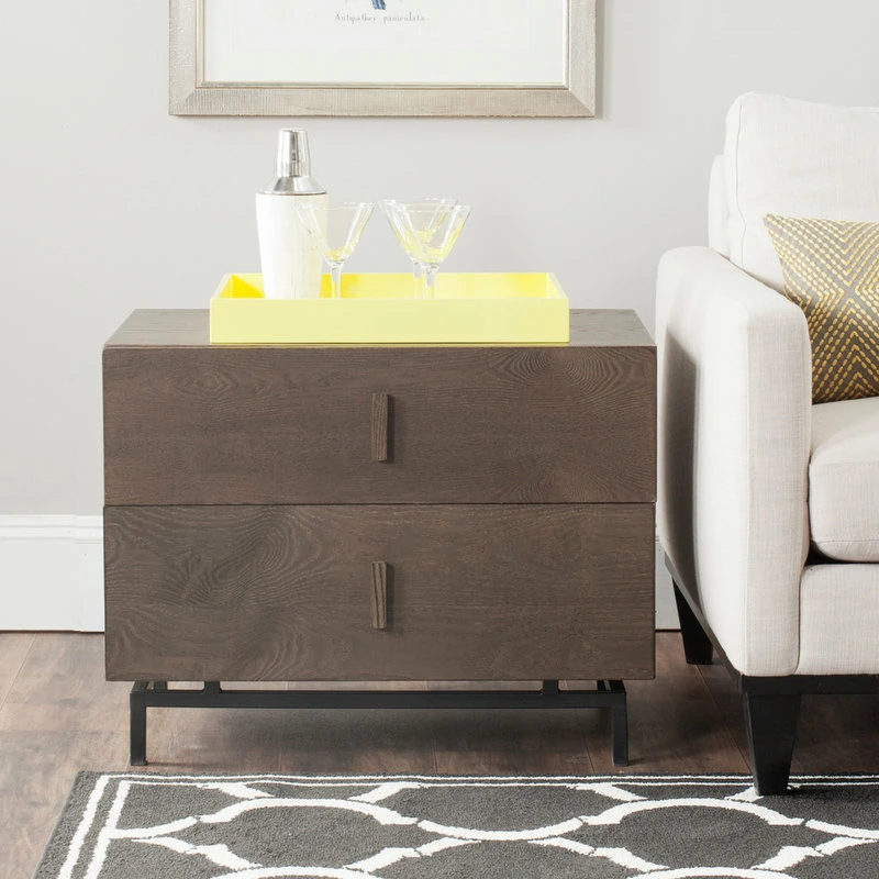 Safavieh Herschel Cabinet, Dark Brown & Black 3 Safavieh Herschel Cabinet, Dark Brown & Black - Image 3