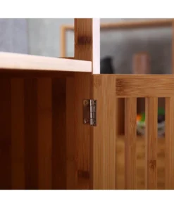 Boraam Industries, Inc. Selma Bamboo Bookcase, Left Facing Spindle Cabinet, Natural -Palace-shop 43013eb20dbc3cfb 8528 w800 h800 b0 p0