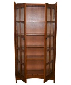 Crafters And Weavers Mission Quarter Sawn White Oak Tall China Cabinet, Golden Brown -Palace-shop 4581a7da0b84660a 3531 w800 h800 b1 p0
