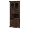 Sierra Living Concepts Inc Tiverton Rustic Solid Wood Glass Door Dining Corner Hutch